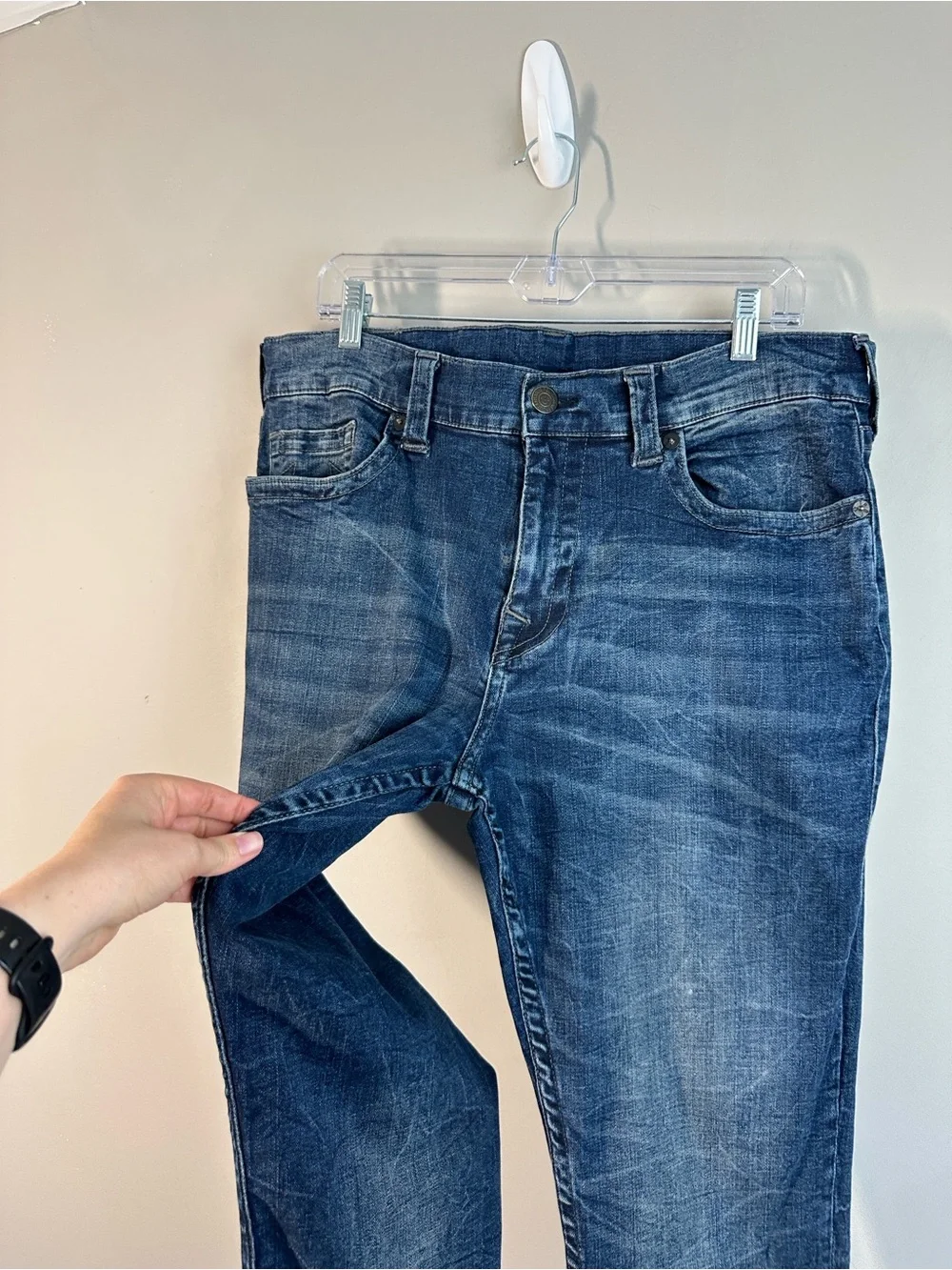 True Religion Ricky Relaxed Straight No Flap Jeans Size 36
